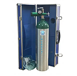 Безшовний кисневий алюмінієвий балон (кисневий інгалятор) в алюмінієвому кейсі об'ємом 3 літри, фото 2