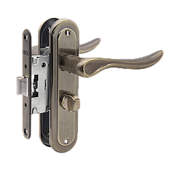 Комплект Ручки на планці MVM/ LINDE A-1295 WC AB бронза