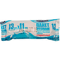 Пакет стерильний перев'язувальний ТМ «Білосніжка» з 1 подушечкою 13 см х 11 см