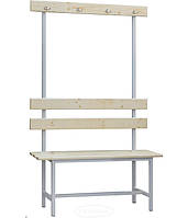 Лавка гардеробна СВ-1500 зі спинкою та вішалкою 1650(в)х1500(д)х375(гл)