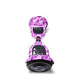 Гіроскутер Elite Lux 10 дюймів колір фіолетовий космос, самоболанс, підсвітка коліс, фото 3