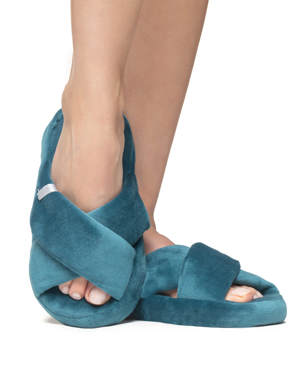 Капці домашні велюрові Смарагдовий, фото 1