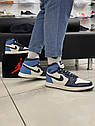 Чоловічі кросівки Nike Air Jordan 1 Blue/White (ТОП якість) ||, фото 2