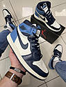 Чоловічі кросівки Nike Air Jordan 1 Blue/White (ТОП якість) ||, фото 3