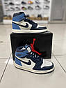 Чоловічі кросівки Nike Air Jordan 1 Blue/White (ТОП якість) ||, фото 4