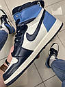 Чоловічі кросівки Nike Air Jordan 1 Blue/White (ТОП якість) ||, фото 5
