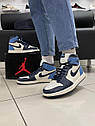 Чоловічі кросівки Nike Air Jordan 1 Blue/White (ТОП якість) ||, фото 10
