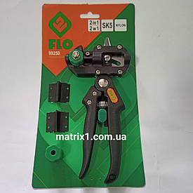 Секатор для щеплення гілок FLO з 2 функціями та 3 різновидами лез (Польща)