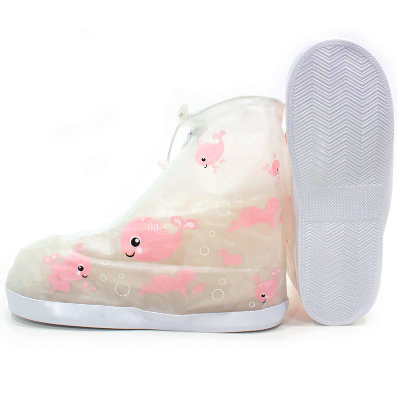 У Нас: Детские резиновые бахилы Lesko на обувь от дождя Кит розовый 17.5 см защита от промокания для детей -OK - фото 2 - id-p1805428756