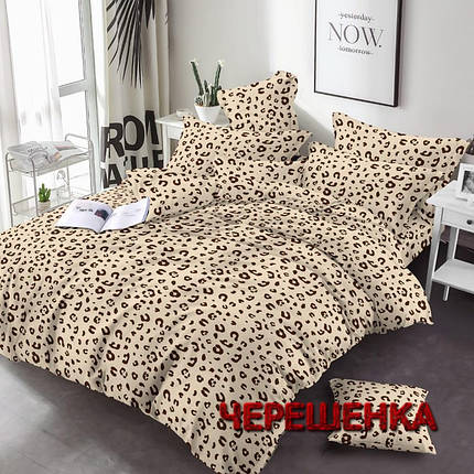 Тканина для постільної білизни Бязь "Gold" Lux GL3579beige (50м) леопардові плямки на бежевому, фото 1