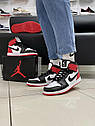 Чоловічі кросівки Nike Air Jordan 1 RED (топ якості) ||, фото 3