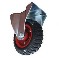 Бандажное колесо для тачки 160 мм в неповоротном кронштейне на площадке