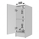 Вузька тумба підлогова для кухні на 2 відділення 300 мм Стандартні кухонні модулі з МДФ фасадами, фото 10