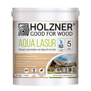 Лазур акрилова на водній основі "HOLZNER Aqua Lasur", 5л