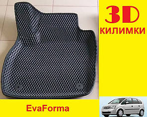 3D килимки EvaForma на Opel Meriva А '02-10, килимки ЕВА, фото 1