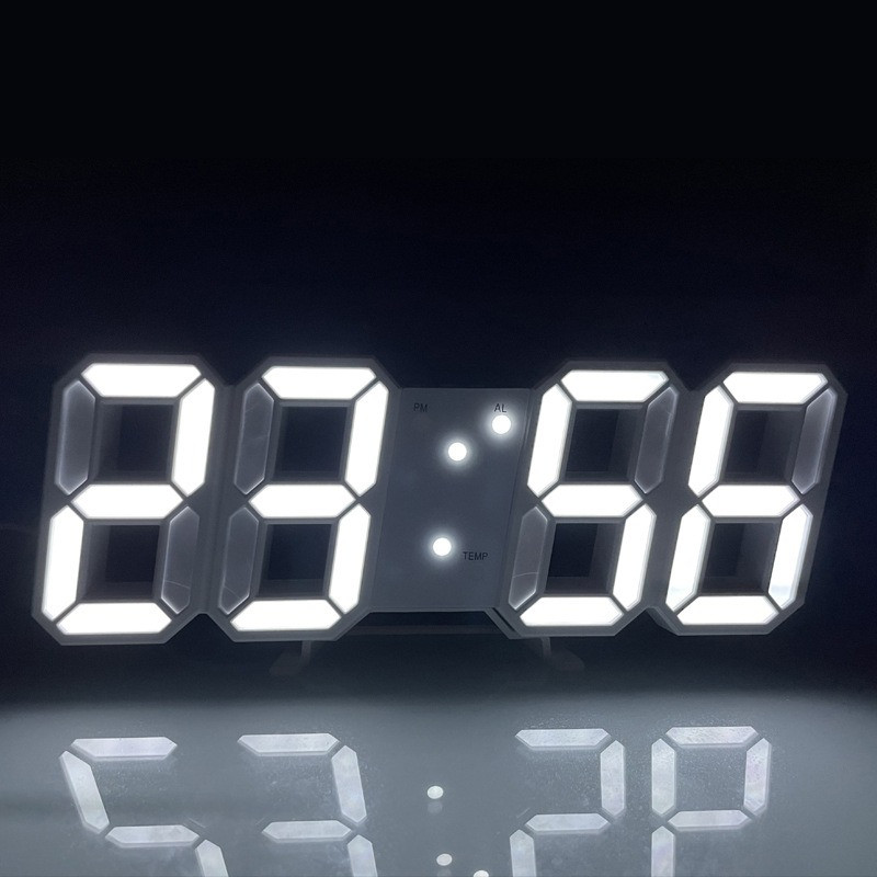 Годинник електронний LED VST-6803 настільний від мережі Біле підсвічування