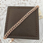 Золотий браслет на руку з плетінням Венеція 22 см