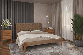 Ліжко дерев'яне з м'яким узголів'ям "Рим"