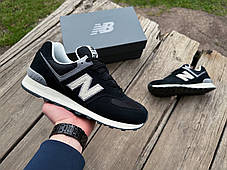 Чоловічі кросівки New Balance 574 U574LL2 чорні Оригінал, фото 4