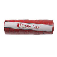 Изолента Electrohouse красная 0,15мм 18мм 21м EH-AHT-1825