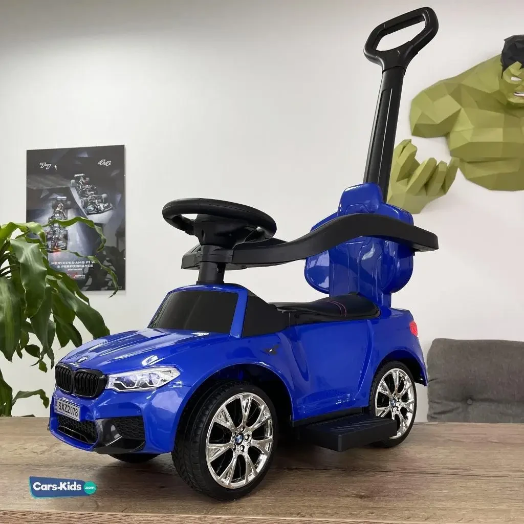 Машинка толокар 3 в 1, BMW, музичне кермо, батьківська ручка, каталка-толокар, фото 1