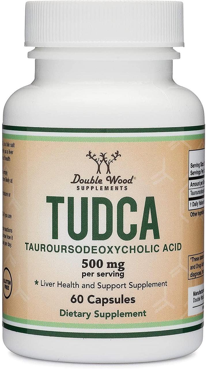Таурорсодезоксихолевая кислота Double Wood TUDCA Tauroursodeoxycholic Acid 250 mg, 60 capsules