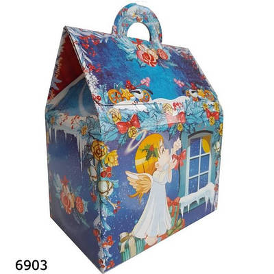 Новорічна коробка Будинок 1500 гр (10шт)