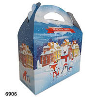 Новогодняя коробка Дед Мороз 1400 гр (10шт)