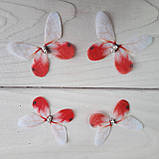 Метелики з шифону. Біла з червоним., фото 2