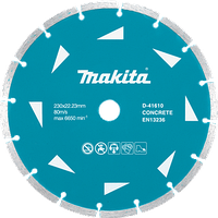 Алмазний диск по бетону сегмент 230х22.23 мм Makita (D-41610)