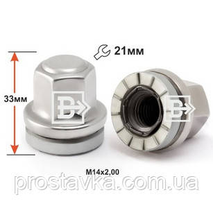 Гайка колісна M14X2,00 закрита FORD TRANSIT з нерж.ковпачком