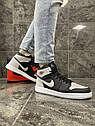 Чоловічі кросівки Nike Air Jordan 1 (сірий, сірий знак) ||, фото 3