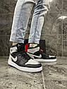 Чоловічі кросівки Nike Air Jordan 1 (сірий, сірий знак) ||, фото 4
