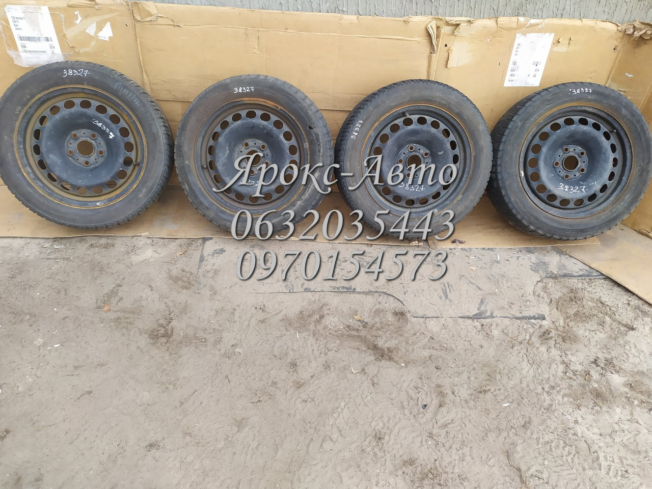 Диски сталь із гумовий комплект R16 6,5x16H2 ET42 5x112 000038327 одна шина під ремонт, фото 1