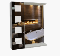Зеркальный шкаф (530*640) ШК847-Т для ванной комнаты