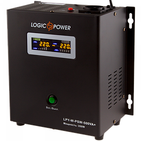 ДБЖ з правильною синусоїдою 12V LogicPower LPA-W-PSW-500VA(350Вт) 2A/5A/10A