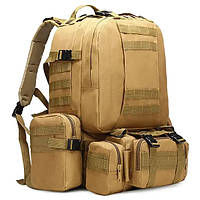 Тактичний рюкзак Tactic Bag Coyote з підсумками койот