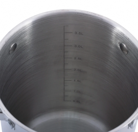 Каструля для варіння овочів, спаржі Kamille 4 л Ø 16*21 см із неіржавкої сталі KM-5850, фото 3