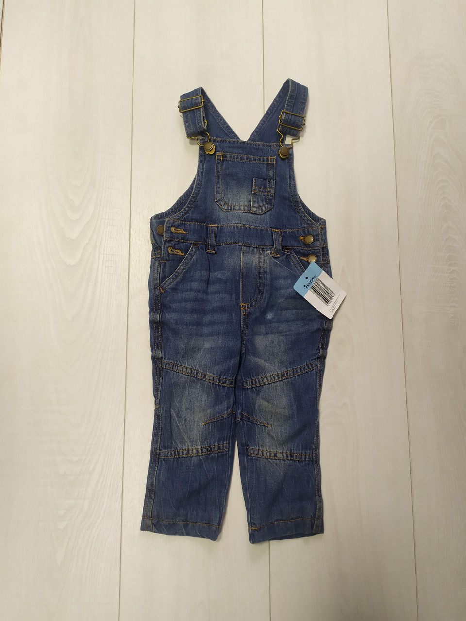 Джинсовий напівкомбінезон сині Impidimpi (Німеччина) р. 74/80см, фото 1