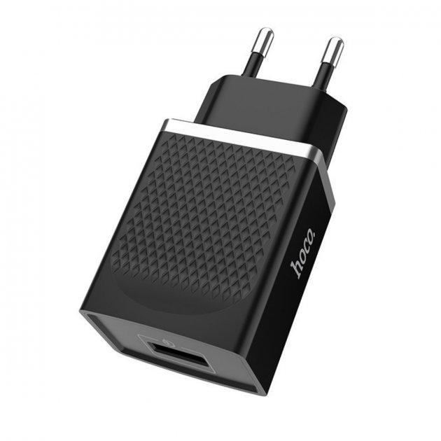 Мережевий зарядний пристрій Hoco C42A Black QC 3.0 18W