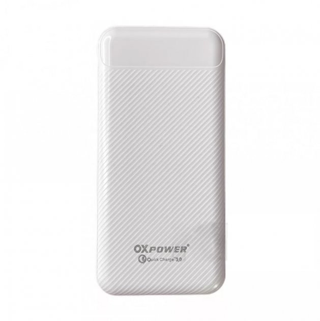 Павербанк зовнішній акумулятор зі швидким заряджанням Power Bank OX Power PD10 10000 mAh Білий