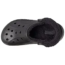 Crocs Baya Lined Fuzz-Strap Clog Black — чоловічі / жіночі сабо Крокс Бая Фаззз-Стрип чорні, фото 4