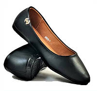 Женские балетки черные, туфли лодочки повседневные (размеры в описании)