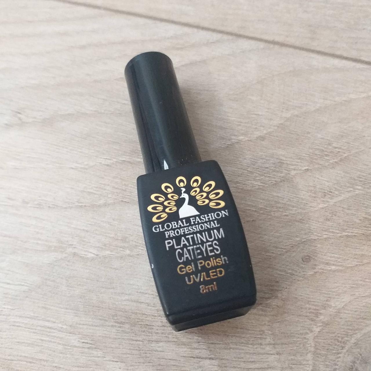 Гель-лак для манікюру Котяче око Global Fashion Cat's eye Platinum 25 8 мл (KG-7328), фото 1
