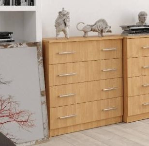 Комод з висувними ящиками IdealMebel Комод-4Б, тумба для зберігання речей