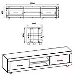 Тумба під телевізор IdealMebel Тумба-ТВ (МГ-1), тумба з висувними ящиками під телевізор, тумба для вітальні, фото 10
