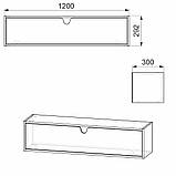 Тумба у вітальню IdealMebel Тумба навісна (МГ-7), тумба з фасадом навісна, настінна тумба, тумба-полиця, фото 10
