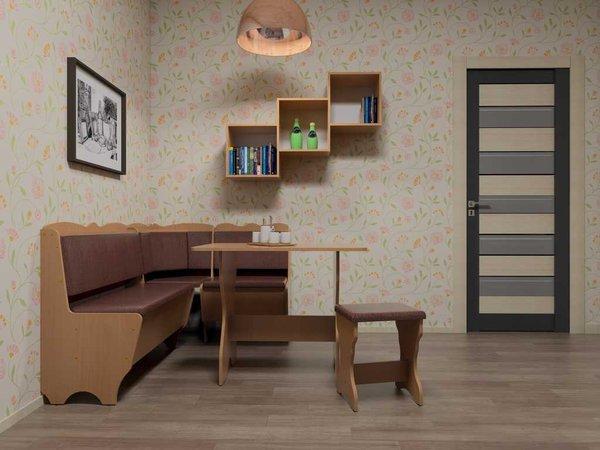 Полиця навісна на стіну IdealMebel П-3, книжкова полиця, декоративна полиця в кімнату, будинок.