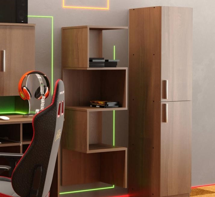 Полиця навісна IdealMebel П-26, настінна полиця, книжкова полиця, декоративна полиця в кімнату, будинок., фото 1