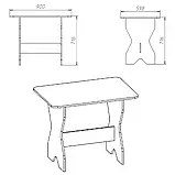 Кухонний стіл IdealMebel КС-1, обідній стіл, стіл в вітальню, кухню., фото 10